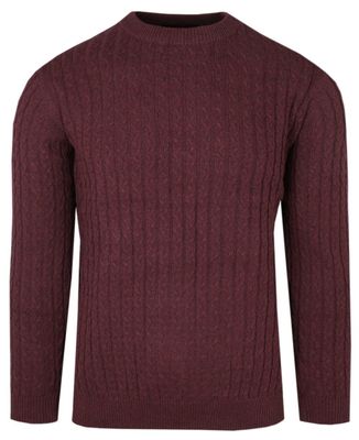 Sweter męski casual Adriano Guinari ze sklepu: JegoSzafa.pl w kategorii: Swetry męskie - zdjęcie D87F7971-8A8-365_SWADGAW23STYLE2burgB4634U