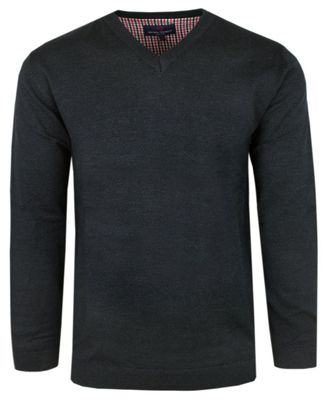 Sweter męski na zimę Adriano Guinari ze sklepu: JegoSzafa.pl w kategorii: Swetry męskie - zdjęcie D87F7971-8A8-365_SWADGAW23blackanthracidV