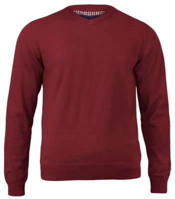 Sweter męski casual Adriano Guinari ze sklepu: JegoSzafa.pl w kategorii: Swetry męskie - zdjęcie D87F7971-8A8-365_SWADGAW23redbordoV