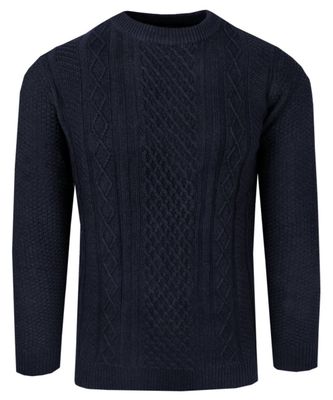 Sweter męski Adriano Guinari ze sklepu: JegoSzafa.pl w kategorii: Swetry męskie - zdjęcie D87F7971-8A8-365_SWADGAW24grubyNAVYu