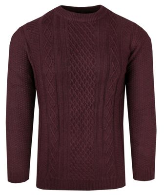 Sweter męski casualowy Adriano Guinari ze sklepu: JegoSzafa.pl w kategorii: Swetry męskie - zdjęcie D87F7971-8A8-365_SWADGAW24grubyWINEMELu