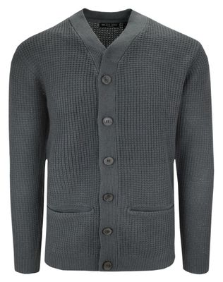 Sweter męski BRAVE SOUL ze sklepu: JegoSzafa.pl w kategorii: Swetry męskie - zdjęcie D87F7971-8A8-365_SWBRSAW22HARINGTONslategrey