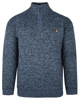 BRAVE SOUL - Sweter męski casualowy ze sklepu: JegoSzafa.pl w kategorii: Swetry męskie - zdjęcie D87F7971-8A8-365_SWBRSAW23FRANKLINnavy