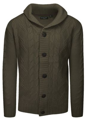 BRAVE SOUL - Sweter męski ze sklepu: JegoSzafa.pl w kategorii: Swetry męskie - zdjęcie D87F7971-8A8-365_SWBRSAW25TRACTATUSkhaki