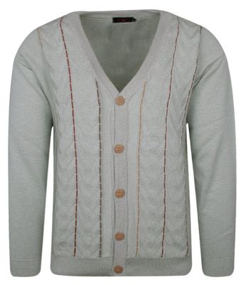 Sweter męski casual Kings ze sklepu: JegoSzafa.pl w kategorii: Swetry męskie - zdjęcie D87F7971-8A8-365_SWKNGS64402bezowy