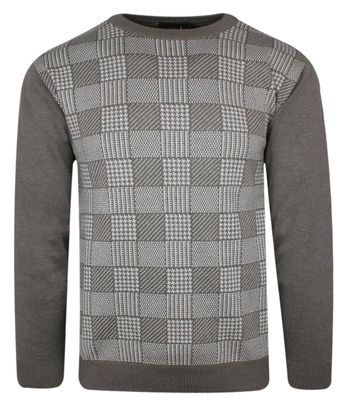 Sweter męski casual zimowy Kings ze sklepu: JegoSzafa.pl w kategorii: Swetry męskie - zdjęcie D87F7971-8A8-365_SWKNGS67407mokka
