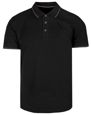 T-shirt męski casual Adriano Guinari ze sklepu: JegoSzafa.pl w kategorii: T-shirty męskie - zdjęcie D87F7971-8A8-365_TSADGSS24poloBLACK