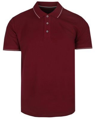 T-shirt męski wiosenny Adriano Guinari ze sklepu: JegoSzafa.pl w kategorii: T-shirty męskie - zdjęcie D87F7971-8A8-365_TSADGSS24poloBURGUNDY