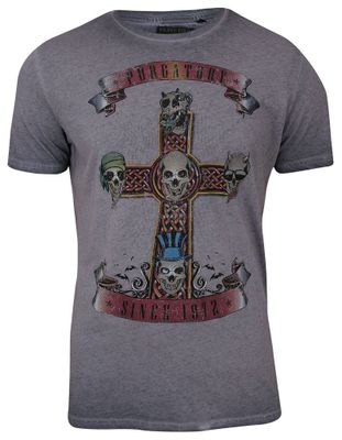 BRAVE SOUL - T-shirt męski młodzieżowy ze sklepu: JegoSzafa.pl w kategorii: T-shirty męskie - zdjęcie D87F7971-8A8-365_TSBRSSS18CROSSlilac