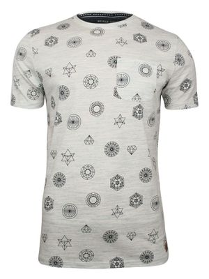 T-shirt męski na wiosnę BRAVE SOUL ze sklepu: JegoSzafa.pl w kategorii: T-shirty męskie - zdjęcie D87F7971-8A8-365_TSBRSSS19PORTALecru