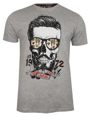 T-shirt męski BRAVE SOUL ze sklepu: JegoSzafa.pl w kategorii: T-shirty męskie - zdjęcie D87F7971-8A8-365_TSBRSSS20VERTEXBltgreymarl