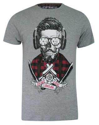 T-shirt męski w stylu młodzieżowym BRAVE SOUL ze sklepu: JegoSzafa.pl w kategorii: T-shirty męskie - zdjęcie D87F7971-8A8-365_TSBRSSS21APOGEltgrey