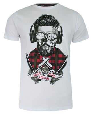 BRAVE SOUL - T-shirt męski letni ze sklepu: JegoSzafa.pl w kategorii: T-shirty męskie - zdjęcie D87F7971-8A8-365_TSBRSSS21APOGEopticwhite