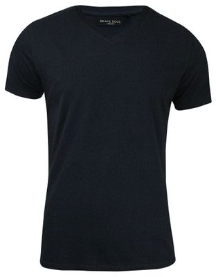 T-shirt męski casual BRAVE SOUL ze sklepu: JegoSzafa.pl w kategorii: T-shirty męskie - zdjęcie D87F7971-8A8-365_TSBRSSS22SAINTdknavy