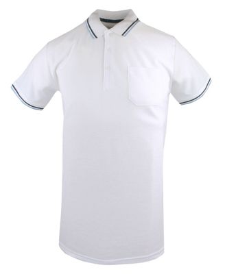 BRAVE SOUL - T-shirt męski casual ze sklepu: JegoSzafa.pl w kategorii: T-shirty męskie - zdjęcie D87F7971-8A8-365_TSBRSSS25poloCOSMOwhite