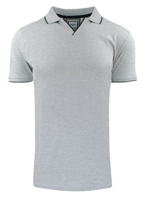 T-shirt męski wiosenny BRAVE SOUL ze sklepu: JegoSzafa.pl w kategorii: T-shirty męskie - zdjęcie D87F7971-8A8-365_TSBRSSS25poloFERRATltgrey