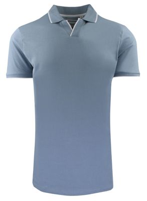 T-shirt męski na wiosnę BRAVE SOUL ze sklepu: JegoSzafa.pl w kategorii: T-shirty męskie - zdjęcie D87F7971-8A8-365_TSBRSSS25poloFERRATsteelblue