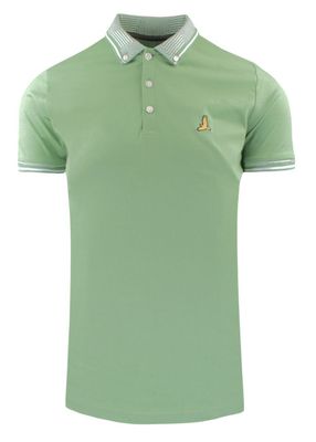 BRAVE SOUL - T-shirt męski casualowy ze sklepu: JegoSzafa.pl w kategorii: T-shirty męskie - zdjęcie D87F7971-8A8-365_TSBRSSS25poloSTORYpalegreen