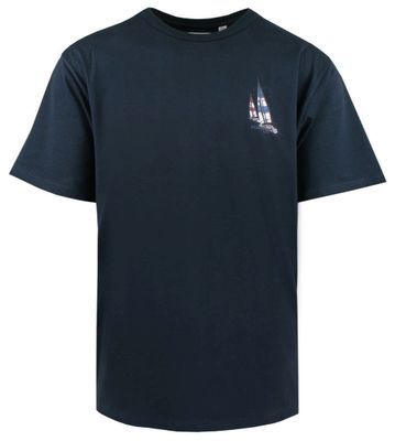 BRAVE SOUL - T-shirt męski casualowy ze sklepu: JegoSzafa.pl w kategorii: T-shirty męskie - zdjęcie D87F7971-8A8-365_TSBRSSS26EDBERGnavy