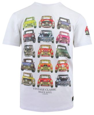 T-shirt męski w stylu młodzieżowym BRAVE SOUL ze sklepu: JegoSzafa.pl w kategorii: T-shirty męskie - zdjęcie D87F7971-8A8-365_TSBRSSS26lattenOPTICwhite