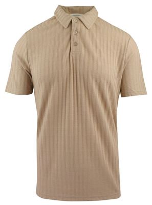 BRAVE SOUL - T-shirt męski casual ze sklepu: JegoSzafa.pl w kategorii: T-shirty męskie - zdjęcie D87F7971-8A8-365_TSBRSSS26poloDECHENtaupe