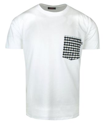 T-shirt męski casual Kings ze sklepu: JegoSzafa.pl w kategorii: T-shirty męskie - zdjęcie D87F7971-8A8-365_TSKNGS101KkieszenBIALY