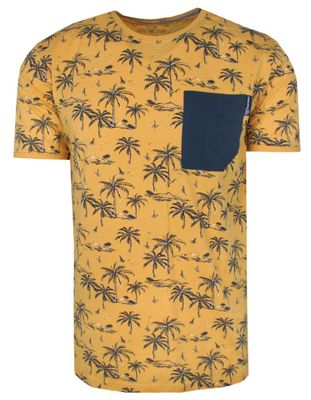 T-shirt męski letni Porthal ze sklepu: JegoSzafa.pl w kategorii: T-shirty męskie - zdjęcie D87F7971-8A8-365_TSKOWPORT1857PALMYzolty