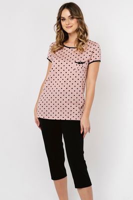Italian Fashion - Piżama w nadruki ze sklepu: kontri.pl w kategorii: Piżamy damskie - zdjęcie E1A5966-47C-7221_24433