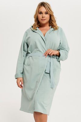 Szlafrok damski bez wzorów Italian Fashion ze sklepu: kontri.pl w kategorii: Szlafroki damskie - zdjęcie E1A5966-47C-7221_24609