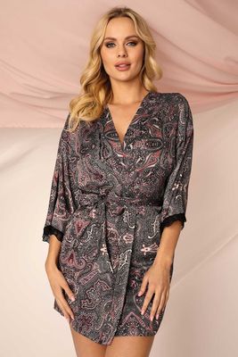 Unikat - Szlafrok damski elegancki ze sklepu: kontri.pl w kategorii: Szlafroki damskie - zdjęcie E1A5966-47C-7221_27888