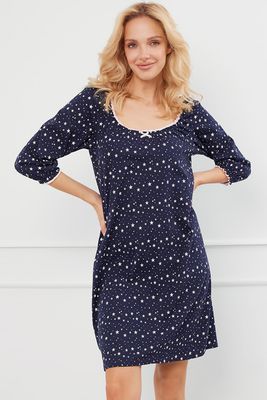 Italian Fashion - Koszula nocna casualowa w grochy ze sklepu: kontri.pl w kategorii: Koszule nocne - zdjęcie E1A5966-47C-7221_34111