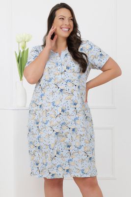 Italian Fashion - Koszula nocna w kwiaty casual ze sklepu: kontri.pl w kategorii: Koszule nocne - zdjęcie E1A5966-47C-7221_40309