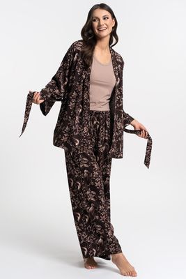Szlafrok damski elegancki Moraj ze sklepu: kontri.pl w kategorii: Szlafroki damskie - zdjęcie E1A5966-47C-7221_40521