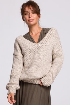 Sweter damski casualowy BE Knitwear ze sklepu: Cudmoda w kategorii: Swetry damskie - zdjęcie WP-ADS-ZJHDFTVFS_10441