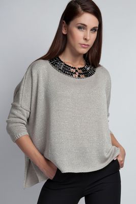 Sweter damski casual MKM ze sklepu: Cudmoda w kategorii: Swetry damskie - zdjęcie WP-ADS-ZJHDFTVFS_194