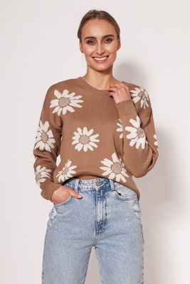 Sweter damski casual MKM ze sklepu: Cudmoda w kategorii: Swetry damskie - zdjęcie WP-ADS-ZJHDFTVFS_24518