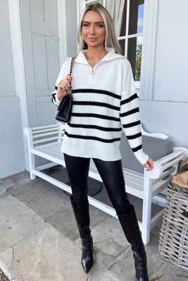 Sweter damski casual AX Paris ze sklepu: Cudmoda w kategorii: Swetry damskie - zdjęcie WP-ADS-ZJHDFTVFS_25659