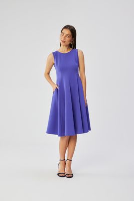 niebieski Sukienka elegancka midi Stylove ze sklepu: Cudmoda w kategorii: Sukienki