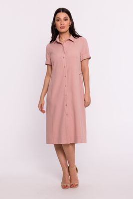 różowy Sukienka casual letnia BeWear ze sklepu: Cudmoda w kategorii: Sukienki