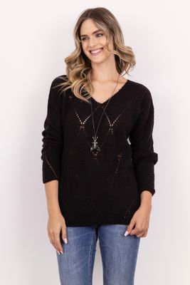 Sweter damski zimowy casualowy MKM ze sklepu: Cudmoda w kategorii: Swetry damskie - zdjęcie WP-ADS-ZJHDFTVFS_30057