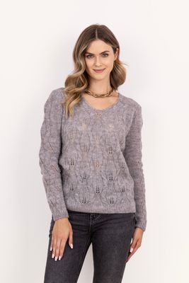 Sweter damski na zimę MKM ze sklepu: Cudmoda w kategorii: Swetry damskie - zdjęcie WP-ADS-ZJHDFTVFS_30064