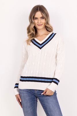 Sweter damski na zimę casual MKM ze sklepu: Cudmoda w kategorii: Swetry damskie - zdjęcie WP-ADS-ZJHDFTVFS_30192