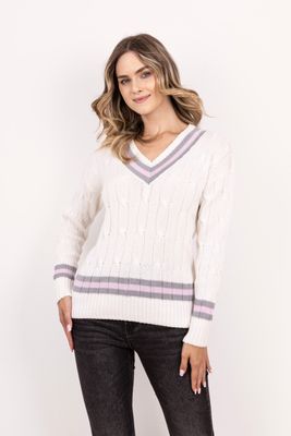 Sweter damski casual MKM ze sklepu: Cudmoda w kategorii: Swetry damskie - zdjęcie WP-ADS-ZJHDFTVFS_30193