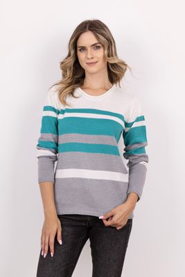 Sweter damski casual na zimę MKM ze sklepu: Cudmoda w kategorii: Swetry damskie - zdjęcie WP-ADS-ZJHDFTVFS_30197