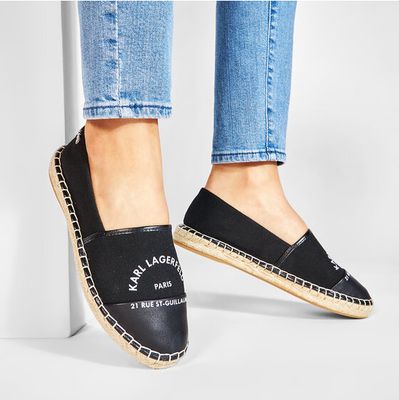Espadryle damskie letnie Karl Lagerfeld ze sklepu: eobuwie.pl w kategorii: Espadryle damskie - zdjęcie WP-EBWP-9KUZS-09B_0000206890702