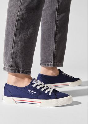Pepe Jeans - Trampki damskie na wiosnę ze sklepu: eobuwie.pl w kategorii: Trampki damskie - zdjęcie WP-EBWP-9KUZS-09B_0000300291221