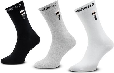 Karl Lagerfeld - Skarpetki damskie casual bez wzorów ze sklepu: eobuwie.pl w kategorii: Skarpetki damskie - zdjęcie WP-EBWP-9KUZS-09B_0000302362189