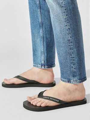 Klapki męskie na lato Armani Exchange ze sklepu: eobuwie.pl w kategorii: Klapki męskie - zdjęcie WP-EBWP-9KUZS-09B_0000302365012