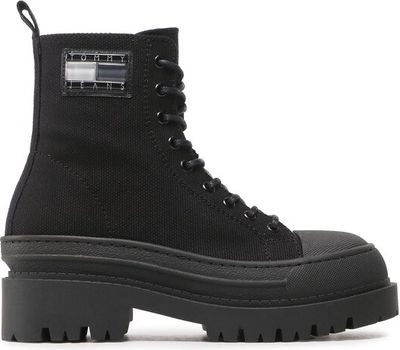 Botki jesienne Tommy Jeans ze sklepu: eobuwie.pl w kategorii: Botki - zdjęcie WP-EBWP-9KUZS-09B_0000303034023