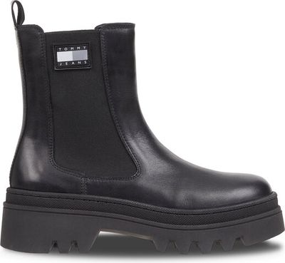 Botki na jesień Tommy Jeans ze sklepu: eobuwie.pl w kategorii: Botki - zdjęcie WP-EBWP-9KUZS-09B_0000303070397